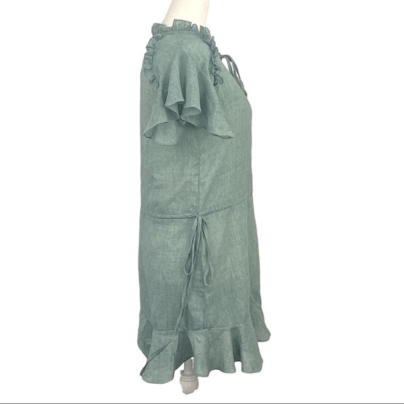 the JETSET DIARIES,  SUMMER MINI LIGHT GREEN, RUFFLE DRESS, NEW WITH TAGS - Picture 3 of 10